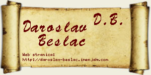 Daroslav Beslać vizit kartica